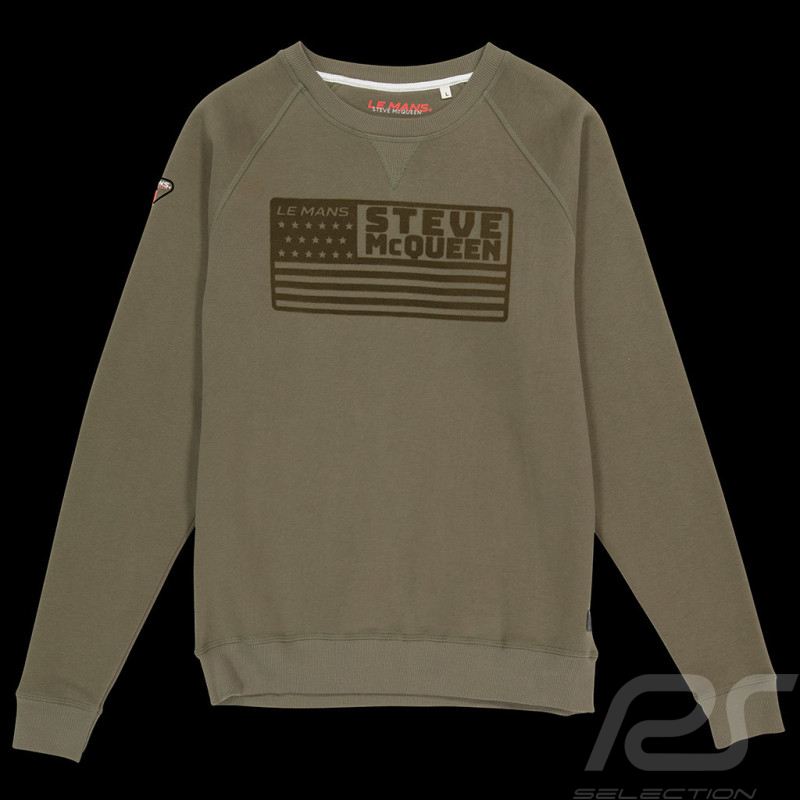 Steve McQueen Sweatshirt Le Mans Khaki Grün - Herren SQ241SSM03-324
