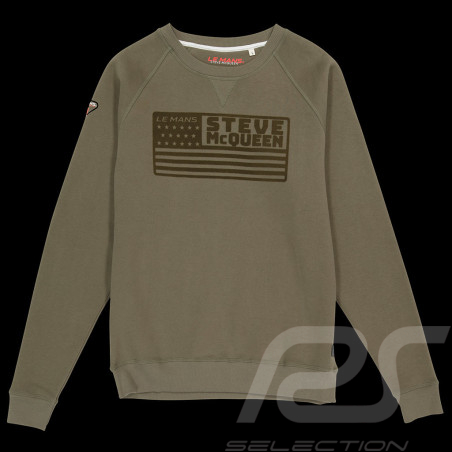 Sweatshirt Steve McQueen Le Mans Vert Kaki - Homme SQ241SSM03-324