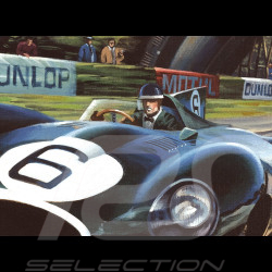 Bâche Jaguar Type D & Mercedes 300 SLR 24h Le Mans 1955 dessin original de Benjamin Freudenthal