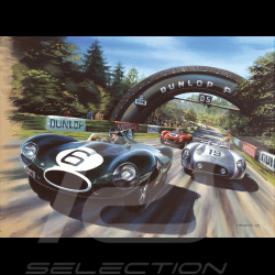 Banner Jaguar D type & Mercedes 300 SLR 24h Le Mans 1955 original design by Benjamin Freudenthal