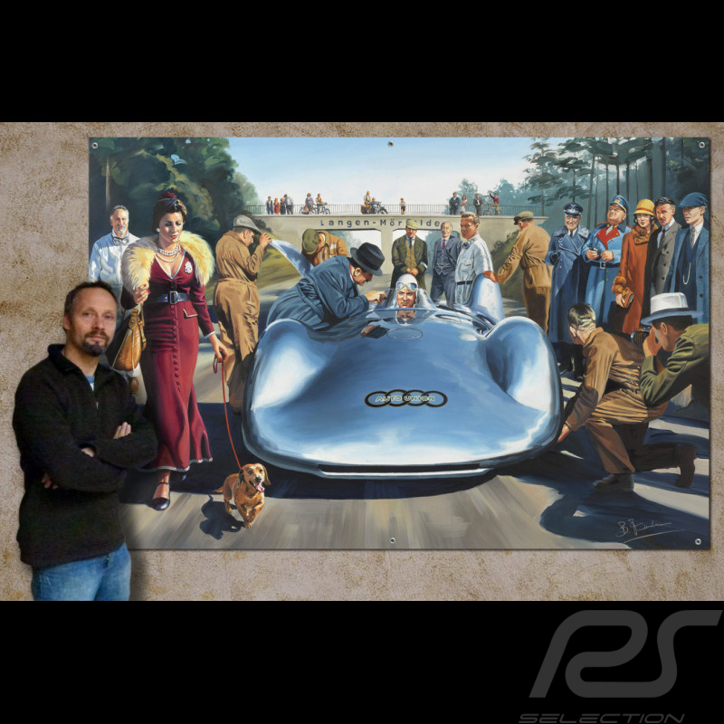 Banner Auto-Union V16 Stromlinienwagen Bernd Rosemeyer 1937 original design by Benjamin Freudenthal