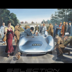 Banner Auto-Union V16 Stromlinienwagen Bernd Rosemeyer 1937 original design by Benjamin Freudenthal