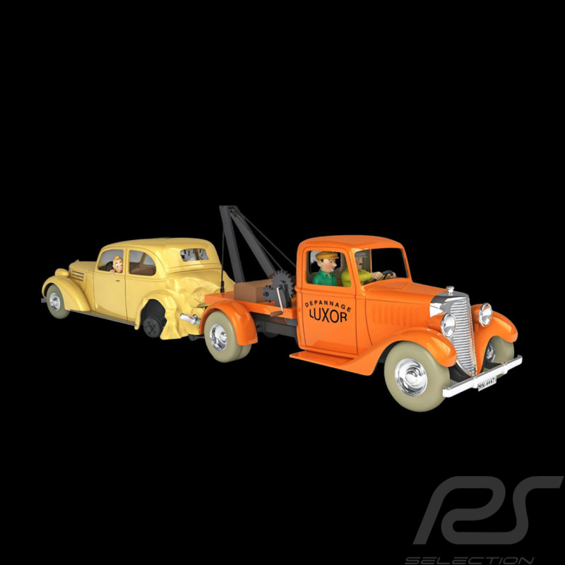 Duo Tintin Luxor tow truck / The wrecked car - The Crab With The Golden Claws 1/24 29960-29961