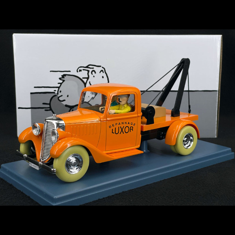 Lot De 2 Voitures Tintin 1/24 Hachette – La Dépanneuse + Voiture Accidentée – Neuves