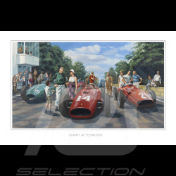 Affiche Grand Prix de Rouen les Essarts 1957 dessin original de Benjamin Freudenthal