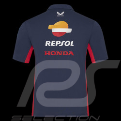 Polo Honda Repsol HRC Moto GP Marc Marquez Bleu Iris noir / Rouge flame TU8068RE-105 - Mixte