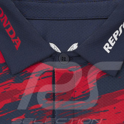 Honda Repsol HRC Moto GP Polo shirt Marc Marquez Black Iris Blue / Flame Red TU8068RE-105 - Unisex