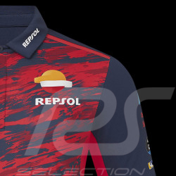 Honda Repsol HRC Moto GP Polo shirt Marc Marquez Black Iris Blue / Flame Red TU8068RE-105 - Unisex