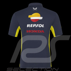 Honda Repsol HRC Moto GP Polo shirt Joan Mir Black Iris Blue / Safety yellow TU8069RE-063 - Unisex