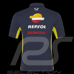 Polo Honda Repsol HRC Moto GP Joan Mir Bleu Iris noir / Jaune sécurité TU8069RE-063 - Mixte