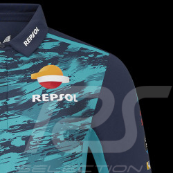 Polo Honda Repsol HRC Moto GP Renewable fuel Bleu Iris noir / Turquoise TU8090RE-177 - Mixte