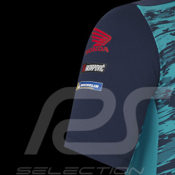 Polo Honda Repsol HRC Moto GP Renewable fuel Bleu Iris noir / Turquoise TU8090RE-177 - Mixte