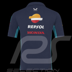 Honda Repsol HRC Moto GP Polohemd Renewable fuel Schwarzes Irisblau / Türkis TU8090RE-177 - Unisex