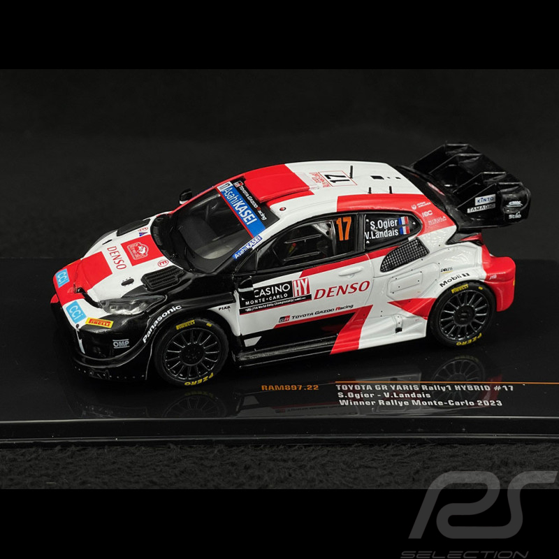 Toyota Yaris WRC Nr 17 Sieger Rallye Monte Carlo 2023 Sébastien Ogier 1/43 Ixo RAM897
