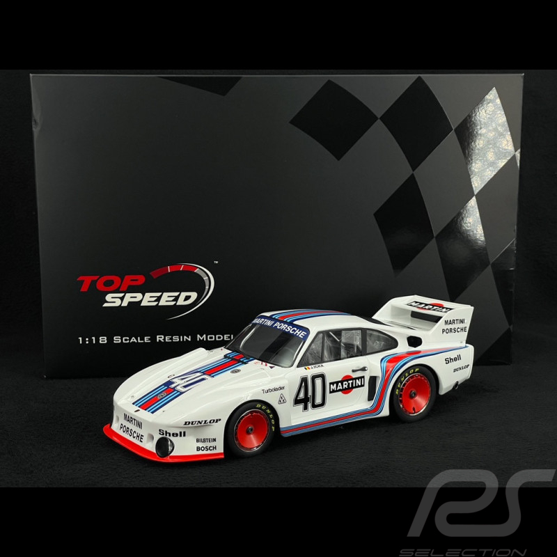 Porsche 935 /77 2.0 Baby N° 40 Vainqueur D2 DRM Hockenheim 1977 Martini 1/18 Top Speed TS0474