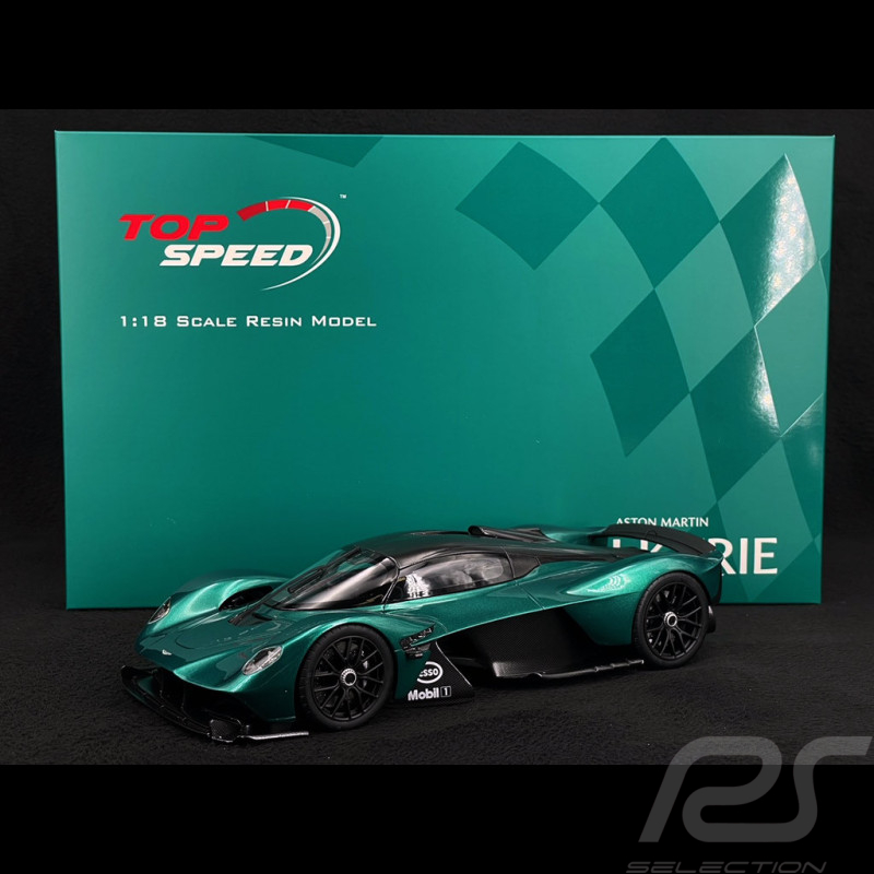 Aston Martin Valkyrie 2021 Racinggrün / Schwarz 1/18 Top Speed TS0479