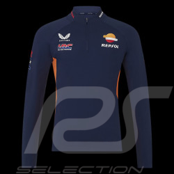 Honda Sweatshirt Repsol HRC Moto GP Mittelhoher Reißverschluss Schwarzes Irisblau / Orange TU5825RE-190 - Unisex