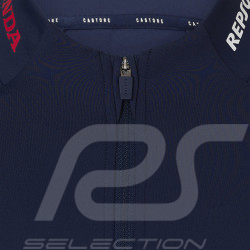 Sweatshirt Honda HRC Moto GP Zip mi-hauteur Bleu Iris noir / Orange TU5825RE-190 - Mixte