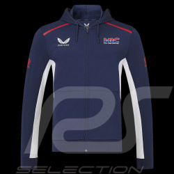 Honda Jacke Repsol HRC Moto GP Kapuzenjacke Hoodie Schwarzes Irisblau / Weiß / Rot TU5834RE-190 - Unisex