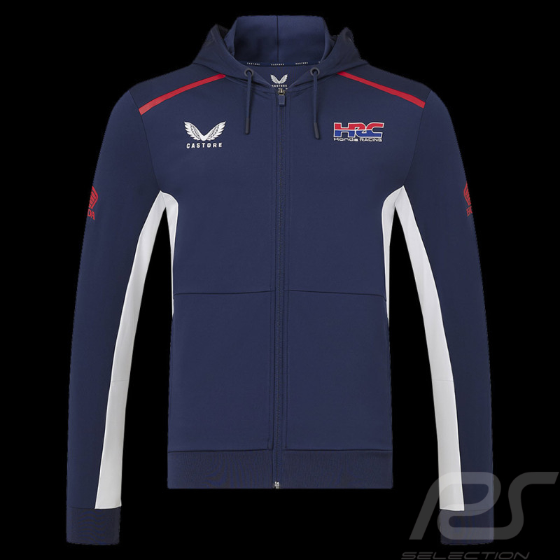 Veste Honda HRC Moto GP à capuche Hoodie Bleu Iris noir / Blanc / Rouge TU5834RE-190 - Mixte
