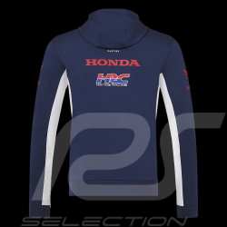 Veste Honda HRC Moto GP à capuche Hoodie Bleu Iris noir / Blanc / Rouge TU5834RE-190 - Mixte