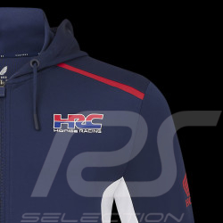 Honda Jacke Repsol HRC Moto GP Kapuzenjacke Hoodie Schwarzes Irisblau / Weiß / Rot TU5834RE-190 - Unisex