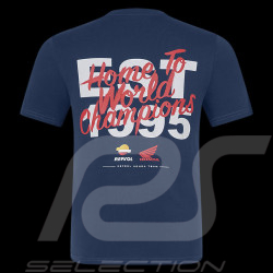 Repsol Honda T-shirt HRC Moto GP World Champions Pageant blue TM6853-190 - Unisex