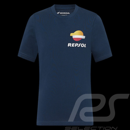 T-shirt Repsol Honda HRC Moto GP World Champions Bleu Pageant TJ6853-190 - Enfant