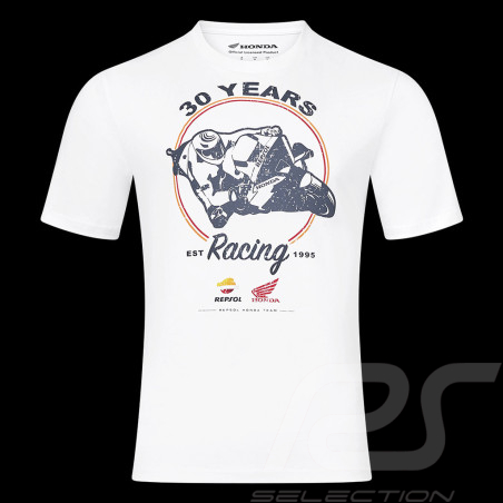 Repsol Honda T-shirt HRC Moto GP 30 Years Racing Weiß TM6855-020 - Unisex
