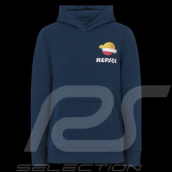 Sweatshirt Repsol Honda HRC Moto GP à capuche World Champions Bleu Pageant TJ6852-190 - Enfant