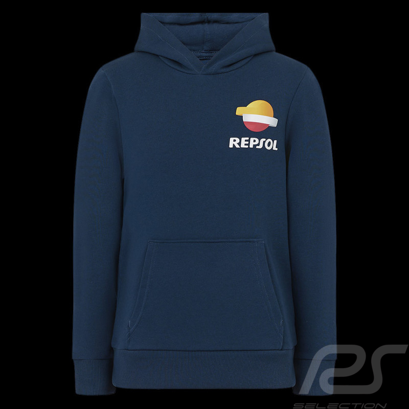 Sweatshirt Repsol Honda HRC Moto GP à capuche World Champions Bleu Pageant TJ6852-190 - Enfant