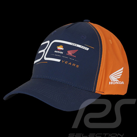 Repsol Honda Cap HRC Racing Moto GP 30 Years Blau / Orange TU6844-267 - Unisex