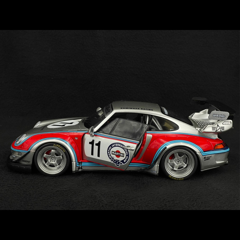 Modèle Réduit Porsche RWB Martini #11 - Échelle 1:18 Par Solido - 2020 - Gris - Neuf Avec Boîte