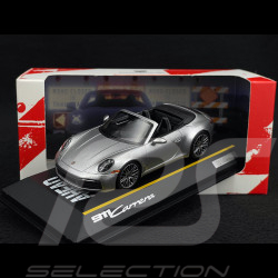 Porsche 911 Carrera Cabriolet Type 992 2022 Silver grey 1/43 Minichamps WAP0200420SKAE