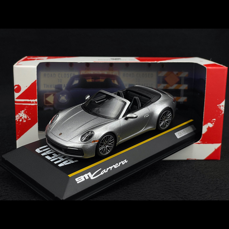 Porsche 911 Carrera Cabriolet Type 992 2022 Silver grey 1/43 Minichamps ...