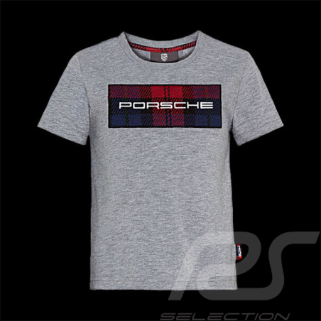 T-shirt Porsche 911 Turbo n° 1 Tartan Ecossais Gris WAP361RTN1 - enfant