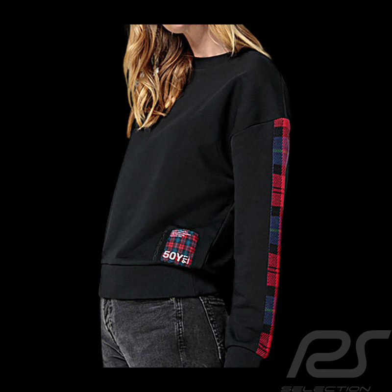 Porsche Sweatshirt 911 Turbo No. 1 Vintage Tartan Schwarz WAP353RTN1 - damen