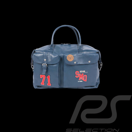 Sehr Große Steve McQueen Leder Tasche 72h Weekender 24h Le Mans Stahler Royal Blau