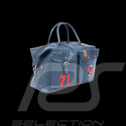Sehr Große Steve McQueen Leder Tasche 72h Weekender 24h Le Mans Stahler Royal Blau