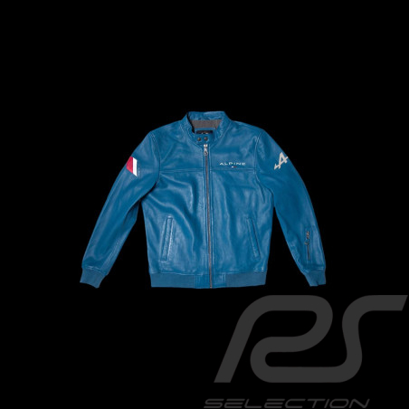 Veste cuir Alpine Collection Bleu Océan 27024-2773 - homme