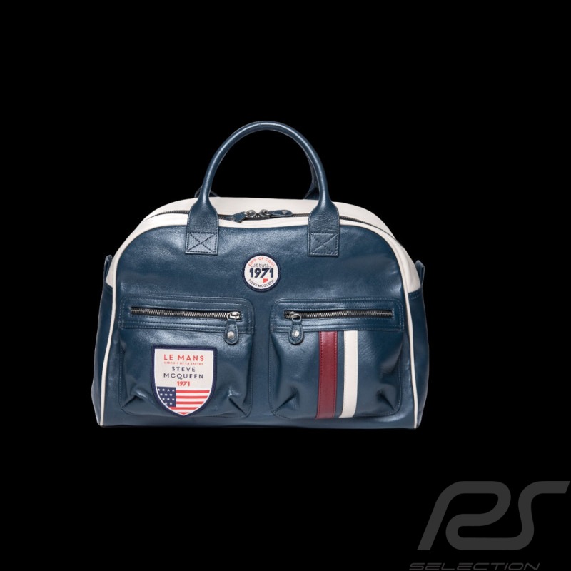 Steve McQueen Tasche 24h Le Mans Belgetti Leder Royal Blau 27277-0012