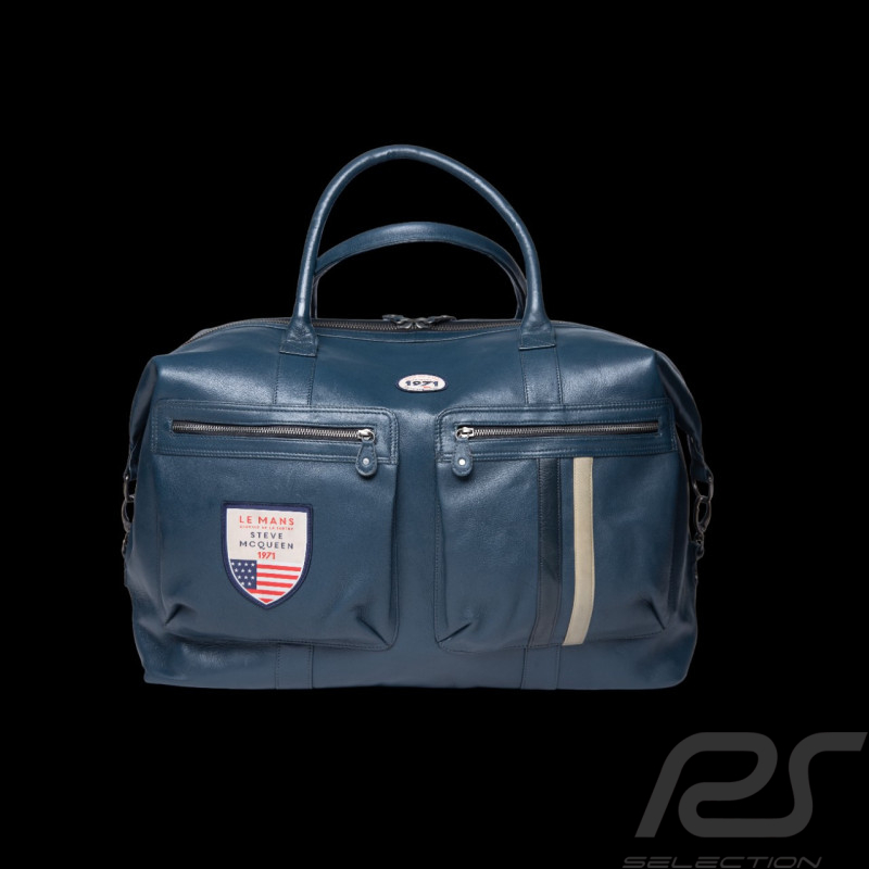 Very Big Leather Bag Steve McQueen 24H Du Mans Dean Royal Blue 27278-0012