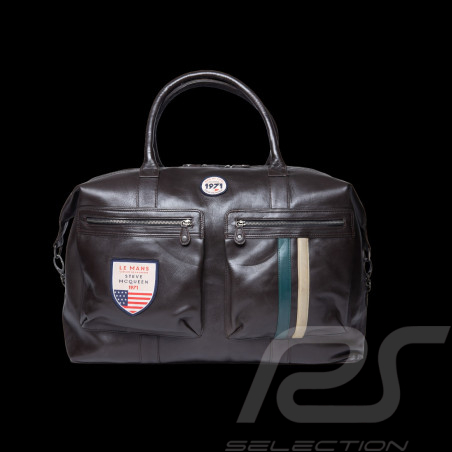 Very Big Leather Bag Steve McQueen 24H Du Mans Dean Dark Brown 27278-0199