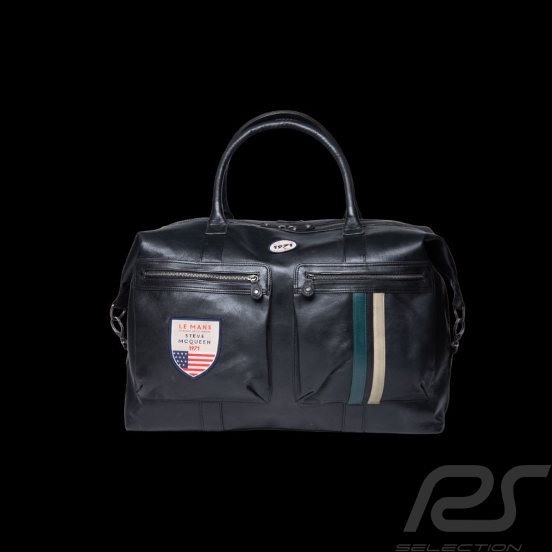 Très Grand Sac Cuir Steve McQueen 24H Du Mans Dean Noir 27278-1504