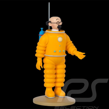 Tim und Struppi Figur - Professor Bienlein - Kosmonaut - Reiseziel Mond / Schritte auf dem Mond 14 cm 42243