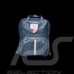 Leather Steve McQueen Backpack 24h Le Mans Matt Royal Blue 27280-0012