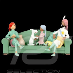 Tintin Figurine - The couch scene - Cigars Of The Pharaon 8 cm 29263