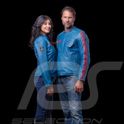 24h Le Mans leather jacket Marne Ocean Blue - Men 27272-2773