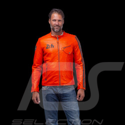 24h Le Mans Lederjacke Marne Orange - Herren 27272-1206