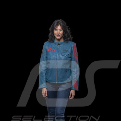24h Le Mans leather jacket Riley Ocean Blue - Women 27276-2773